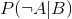P( \neg A|B)