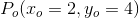 P_o(x_o=2,y_o=4)
