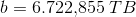 b=6.722{,}855\; TB