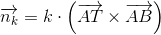 \overrightarrow{n_k}=k\cdot\left ( \overrightarrow{AT}\times\overrightarrow{AB} \right )