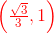 {\color{Red} \left ( \tfrac{\sqrt{3}}{3},1 \right )}