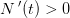 N{\, }'(t)>0
