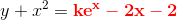 y+x^2=\mathbf{\color{Red} ke^x-2x-2}