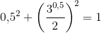 0{,}5^2+\left (\frac{3^{0{,}5}}{2} \right )^2=1