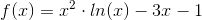 f(x) = x^2 \cdot ln(x)-3x-1