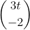 \binom{3t}{-2}
