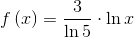 f\left ( x \right )=\frac{3}{\ln 5}\cdot \ln x