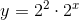 y=2^2\cdot 2^x