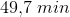 49{,}7\; min