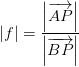 \left |f \right |=\frac{\left |\overrightarrow{AP} \right |}{\left |\overrightarrow{BP} \right |}
