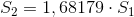 S_2=1,68179\cdot S_1