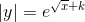 \left | y \right |=e^{}\sqrt{x}+k
