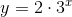 y=2\cdot 3^x