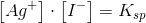 \left [Ag^+ \right ]\cdot \left [ I^- \right ]=K_{sp}