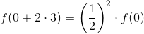 f(0+2\cdot 3)=\left ( \frac{1}{2} \right )^2\cdot f(0)