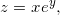 \small z= xe^y,