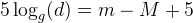5\log_g(d)=m-M+5