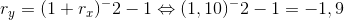 r_y=(1+r_x)^-2 -1\Leftrightarrow (1,10)^-2 -1= -1,9