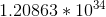 1.20863*10^{34}