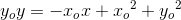 y_oy=-x_ox+{x_o}^2+{y_o}^2