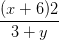 \frac{(x+6)2}{3+y}