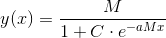 y(x)=\frac{M}{1+C\cdot e^{-aMx}}