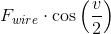 F_{wire}\cdot \cos\left ( \frac{v}{2} \right )