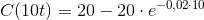 C(10t)=20-20\cdot e^{-0,02\cdot 10}