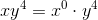 xy^4= x^0 \cdot y^4