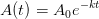 A(t)=A_0e^{-kt}