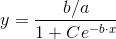 y=\frac{b/a}{1+Ce^{-b\cdot x}}