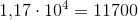 1{,}17\cdot 10^4=11700