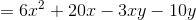 =6x^2+20x-3xy-10y