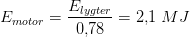 E_{motor}=\frac{E_{lygter}}{0{,}78}=2{,}1\; MJ