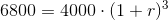 6800=4000\cdot (1+r)^3