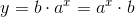 y=b\cdot a^{x}=a^{x}\cdot b