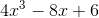 4x^{3}-8x+6