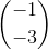 \binom{-1}{-3}