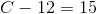 C-12=15