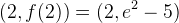 (2,f(2))=(2,e^2-5)