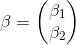 \beta=\begin{pmatrix} \beta_1\\ \beta_2 \end{pmatrix}