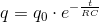 q=q_0\cdot e^{-\frac{t}{RC}}