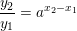 \small \frac{y_2}{y_1}=a^{x_2-x_1}