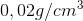 0,02g/cm^{3}