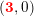 \small (\mathbf{\color{Red} 3},0)