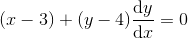 (x-3)+(y-4)\frac{\mathrm{d} y}{\mathrm{d} x}=0