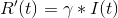 R'(t)=\gamma *I(t)