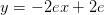 y=-2ex + 2e