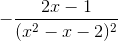 -\frac{2x-1}{(x^2-x-2)^2}