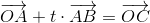 \overrightarrow{OA}+t\cdot\overrightarrow{AB}=\overrightarrow{OC}